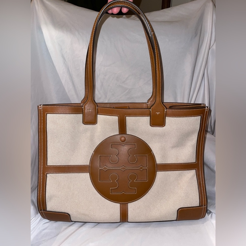 Tory Burch Ella Canvas Quadrant Tote